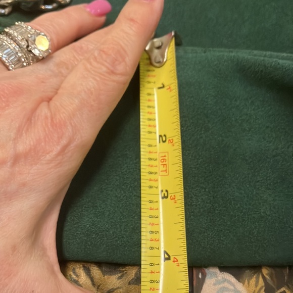 Avon NWO tags- stunning hunter green suede handbag - Picture 13 of 15